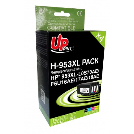 HP 953XL Pack 4 cartouches d'encres haute capacité générique équivalent HP  953XL