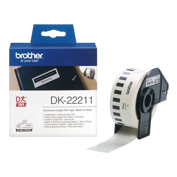 BROTHER ORIGINAL - Brother DK22211 Rouleau d'étiquettes blanches