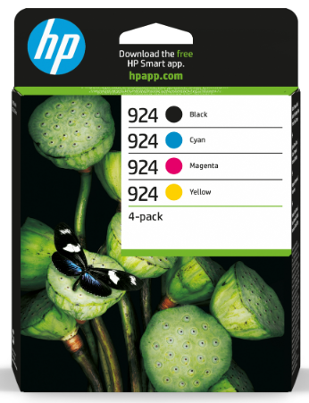 HP (ORIGINAL) - HP 924 Lot de 4 Cartouches d'encre originales 6C3Z1NE