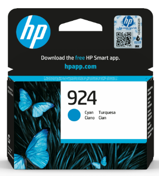 HP (ORIGINAL) - HP 924 Cyan Cartouche d'encre originale 4K0U3NE