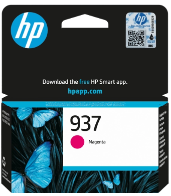 HP (ORIGINAL) - HP 937 Magenta Cartouche d'encre originale 4S6W3NE