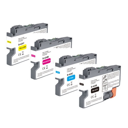 BROTHER (COMPATIBLE) - LC424 Pack de 4 cartouches d'encre compatible Brother