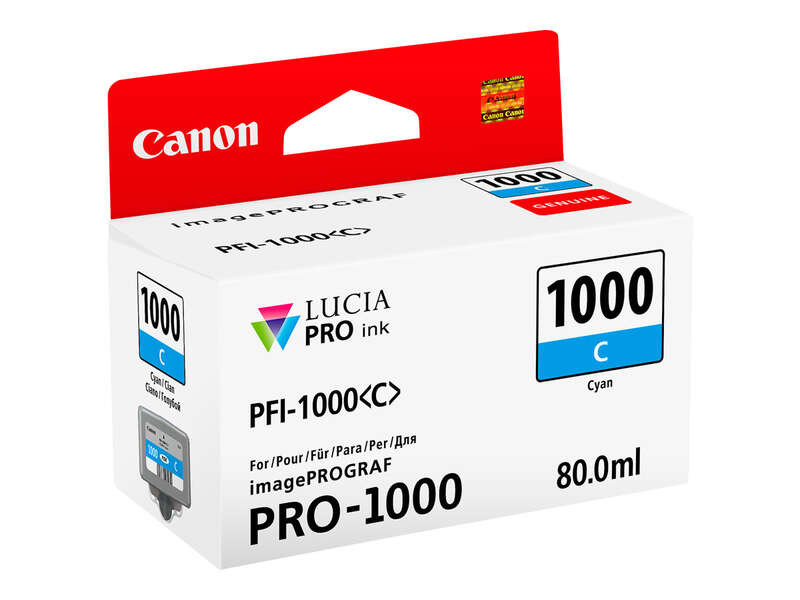 CANON ORIGINAL - Canon PFI1000 Cyan Cartouche d'encre originale 0547C001
