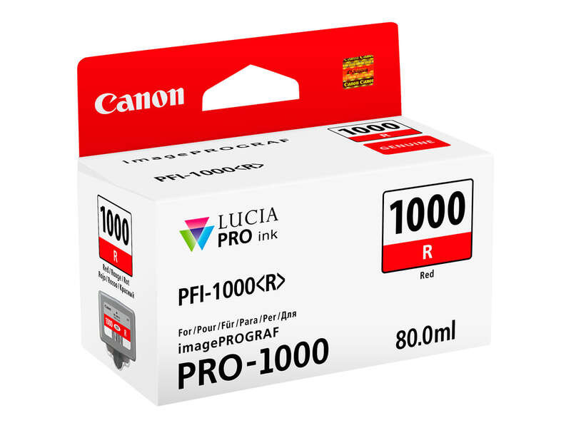 CANON ORIGINAL - Canon PFI1000 Rouge Cartouche d'encre originale 0554C001