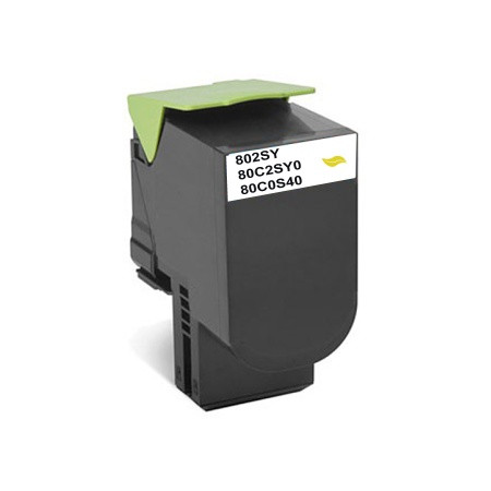 LEXMARK (COMPATIBLE PREMIUM) - 802SY Jaune (2000 pages) Toner remanufacturé Lexmark Qualité Premium