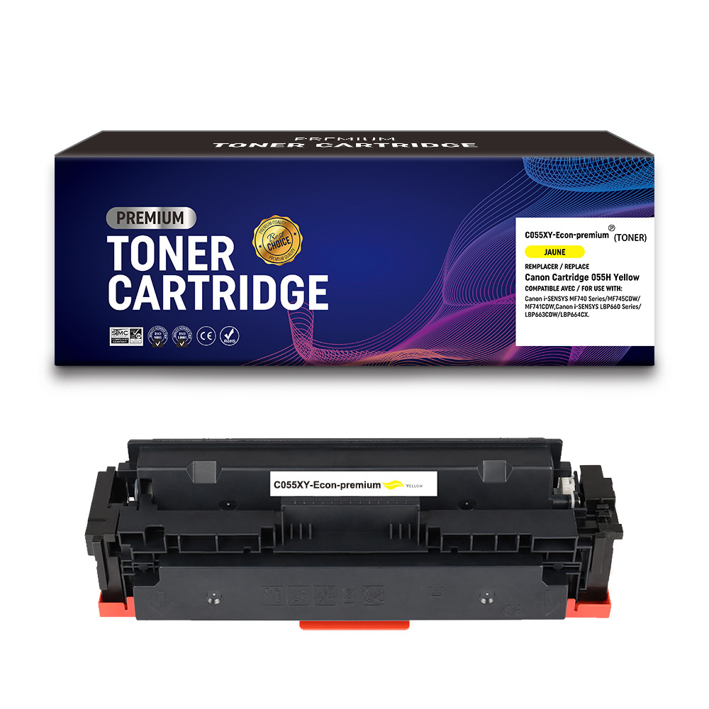 CANON (COMPATIBLE PREMIUM) - Canon 055H Jaune Cartouche de toner générique 3017C002 Qualité Premium