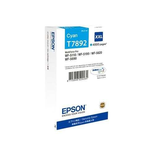 EPSON (ORIGINAL) - Epson T7892 Cyan Cartouche d'encre original C13T789240