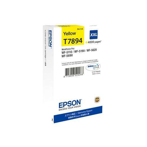 EPSON (ORIGINAL) - Epson T7894 Jaune Cartouche d'encre original C13T789440