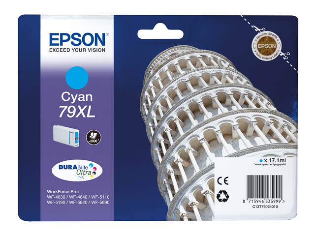 EPSON ORIGINAL - Epson T7902 Cyan Cartouche d'encre originale C13T79024010