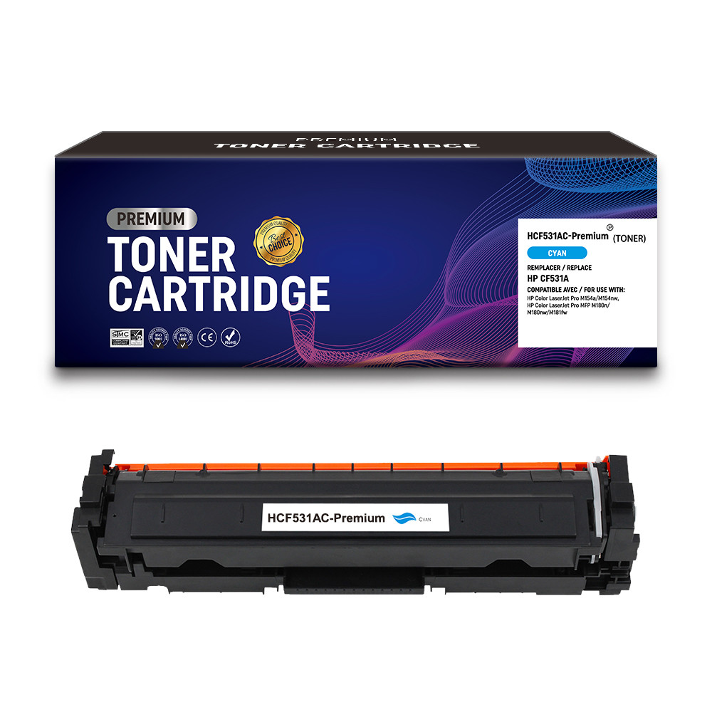 HP (COMPATIBLE PREMIUM) - HP 205A Cyan Cartouche de toner générique CF531A Qualité Premium