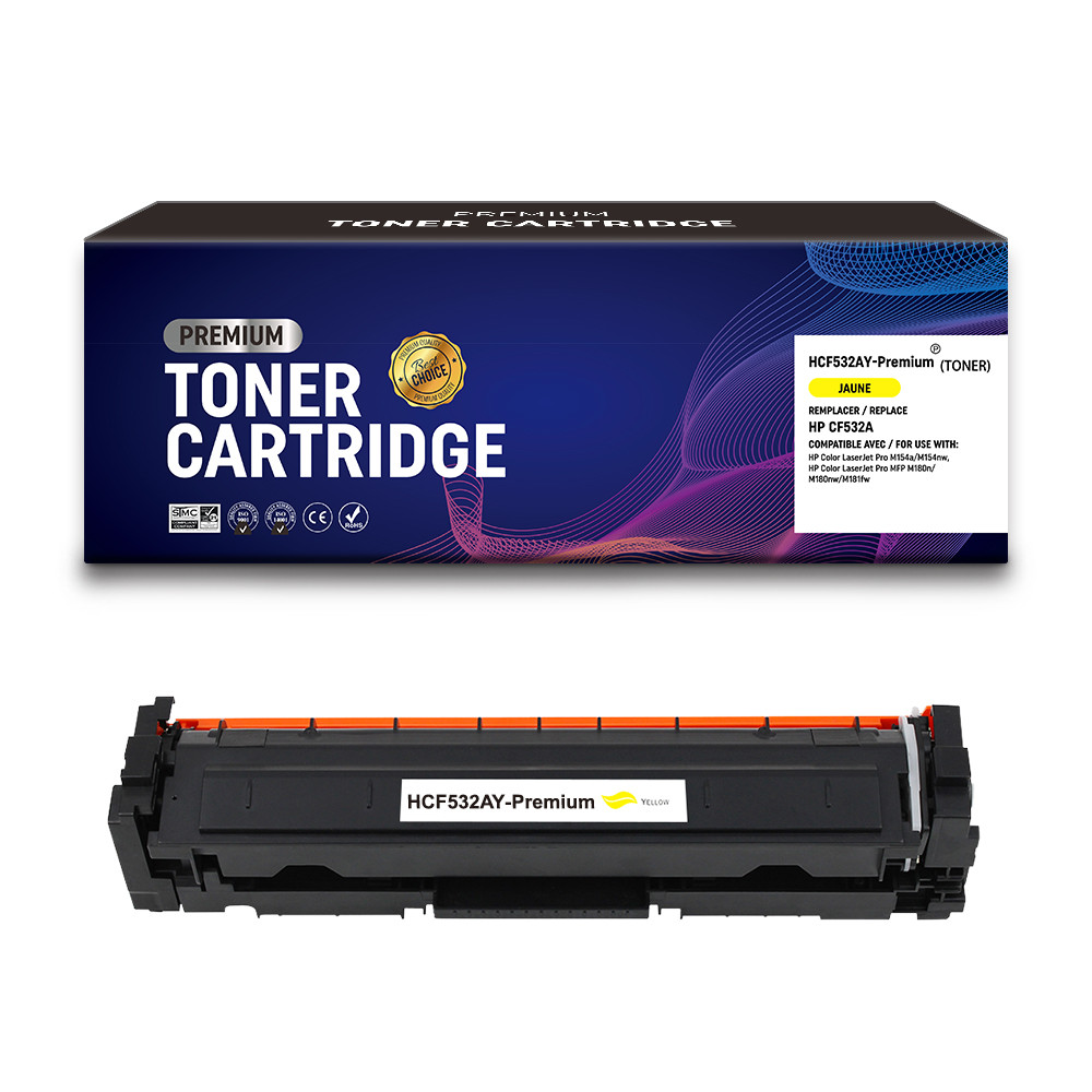 HP (COMPATIBLE PREMIUM) - HP 205A Jaune Cartouche de toner générique CF532A Qualité Premium