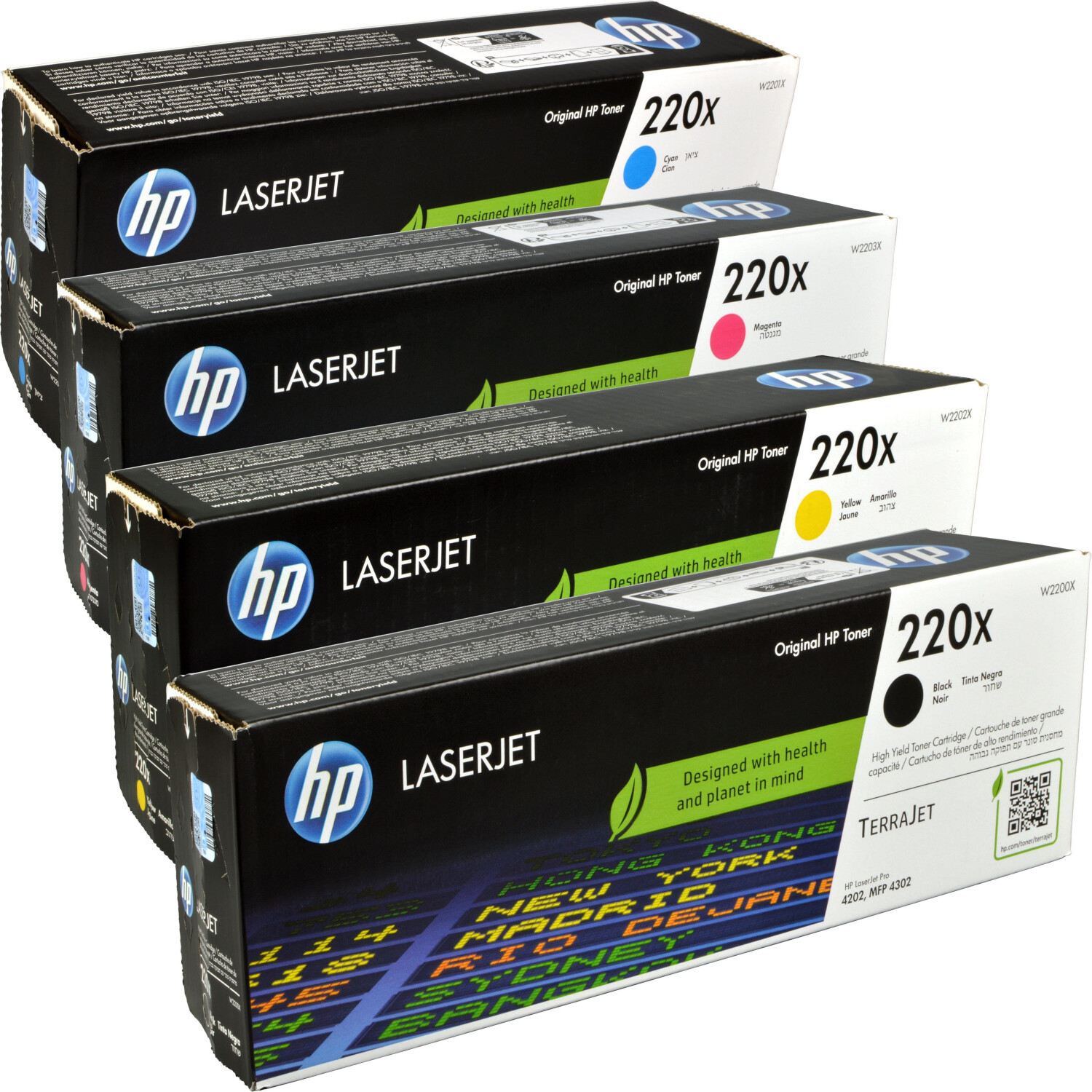 HP (ORIGINAL) - HP 220X Pack de 4 Cartouches de toner originales W220X