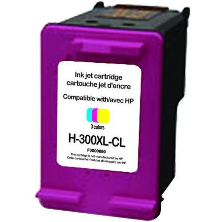 COMPATIBLE HAUT DE GAMME HP - HP 300XL Tricolor Cartouche d'encre remanufacturée CC641EE Qualité Premium
