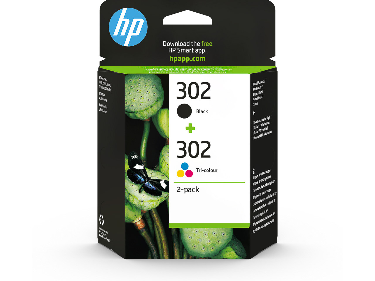 HP ORIGINAL - HP 302 Noir-Tricolor Pack de 2 Cartouches d'encre originales X4D37AE