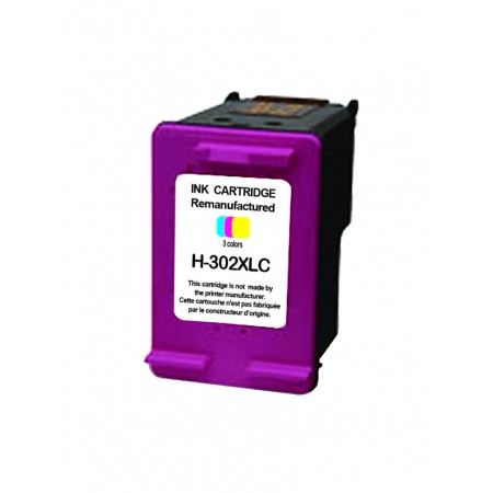 COMPATIBLE HAUT DE GAMME HP - HP 302XL Tricolor Cartouche d'encre remanufacturée F6U67AE Qualité Premium
