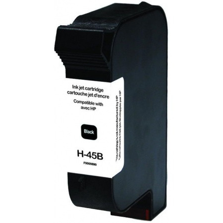 COMPATIBLE HAUT DE GAMME HP - HP 45 Noir Cartouche d'encre remanufacturée 51645AE Qualité Premium