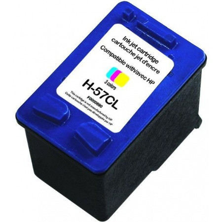 COMPATIBLE HAUT DE GAMME HP - HP 57 Tricolor Cartouche d'encre remanufacturée C6657AE Qualité Premium