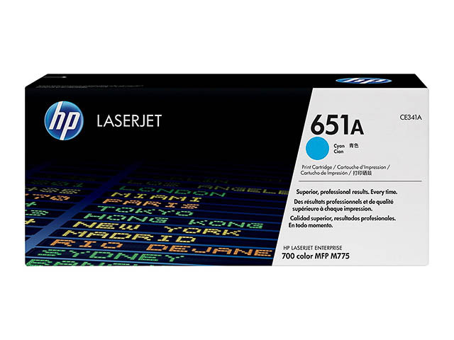 HP (ORIGINAL) - HP 651A Cyan Cartouche de toner originale CE341A