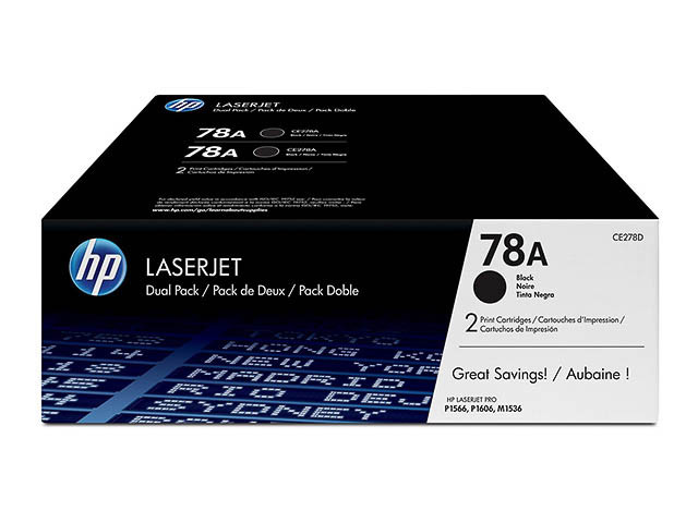 HP (ORIGINAL) - HP 78AD Noir Pack de 2 Cartouches de toner originales CE278AD