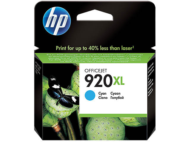 HP (ORIGINAL) - HP 920XL Cyan Cartouche d'encre originale CD972AE