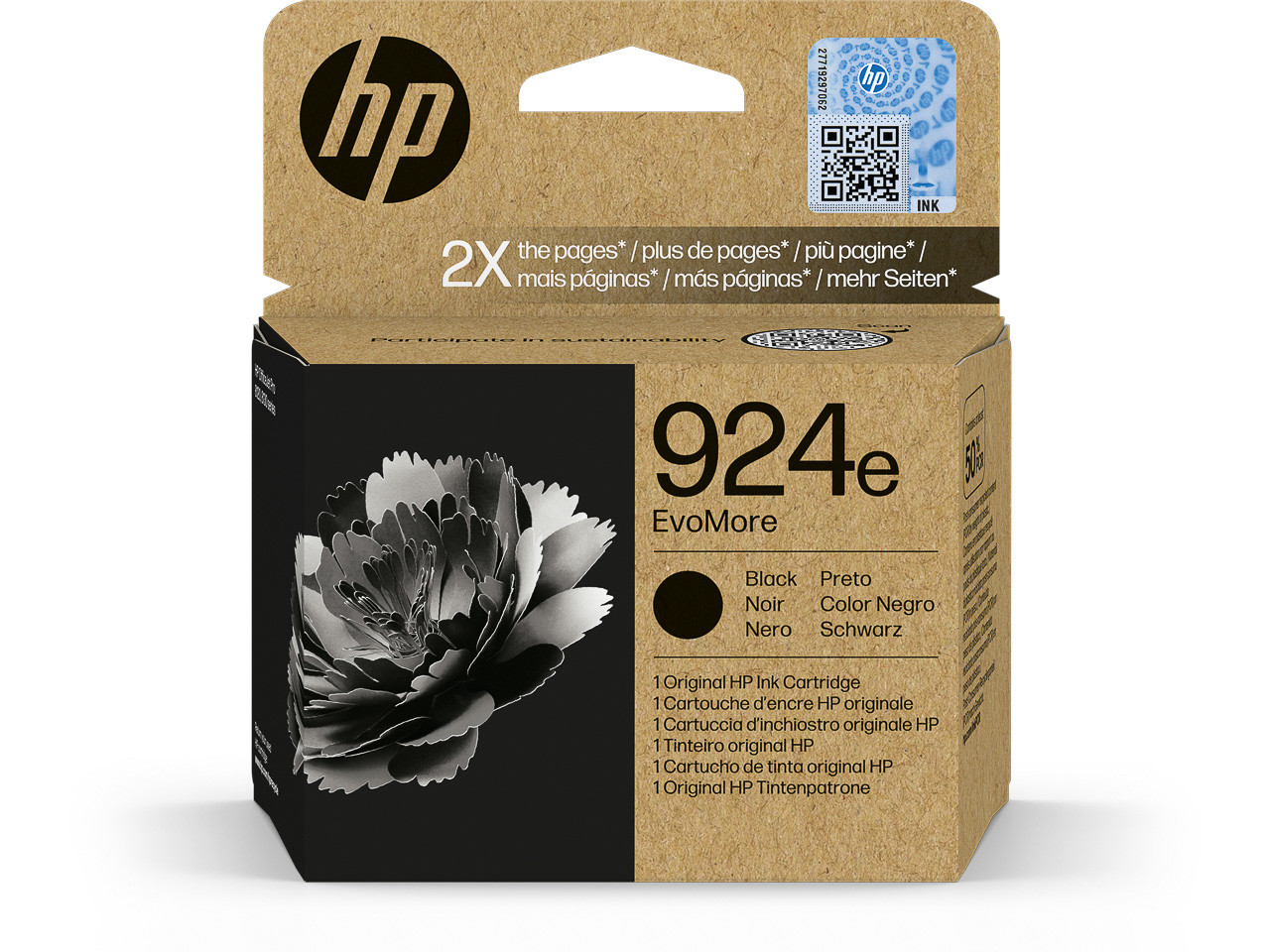 HP (ORIGINAL) - HP 924e Noir Cartouche d'encre originale 4K0V0NE