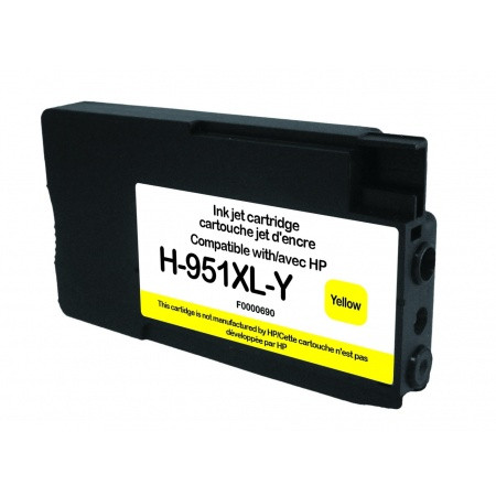 HP (COMPATIBLE PREMIUM) - HP 951XL Jaune Cartouche d'encre remanufacturée CN048AE Qualité Premium