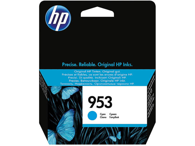 HP (ORIGINAL) - HP 953 Cyan Cartouche d'encre originale F6U12AE