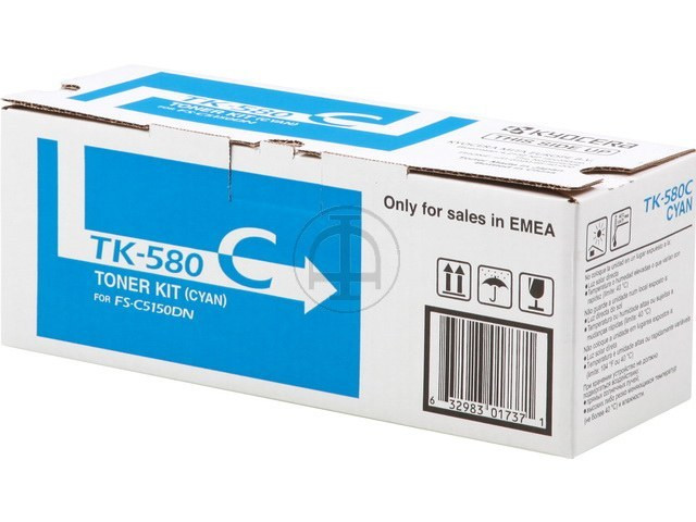 KYOCERA  ORIGINAL - Kyocera TK580C Cyan Cartouche de toner originale 1T02KTCNL0