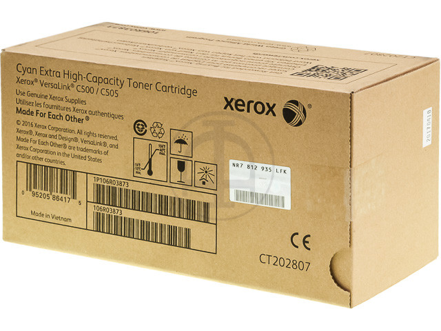 XEROX (ORIGINAL) - Xerox 106R03873 Cyan Cartouche de toner Versalink C500-C505